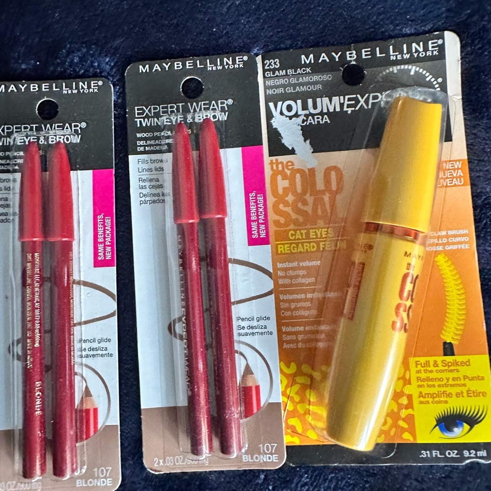 Maybelline Brow & Eye Pencils with Colossal Mascara